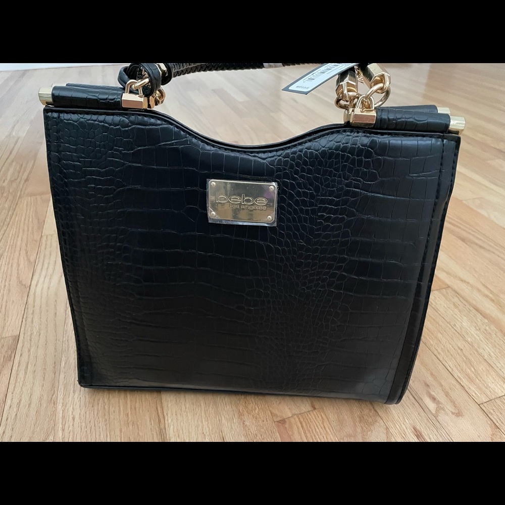 Bebe Natalie Croco Purse Bag